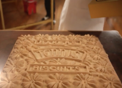 Fabricated large scale tennis biscuits, for Bakers commercial