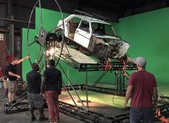 Car crash rig, special effects rigs and mechanisms for commercials