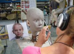Portrait of child model for human body double, Sculpture and fabrication Cape Town