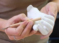 Plaster cast of a childs hand, Special effects Fabrication, Fabricated body doubles