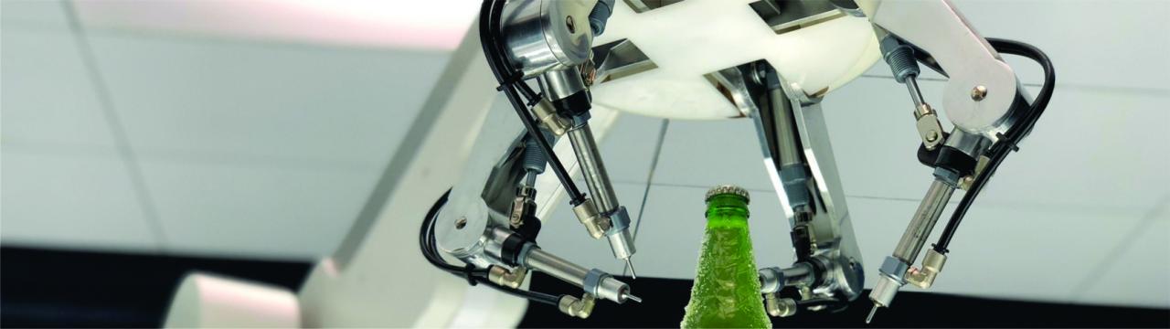 Robot arm fabricated for a beer commercial
