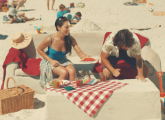 Sand table and chair, Camps Bay beach, Cape Town