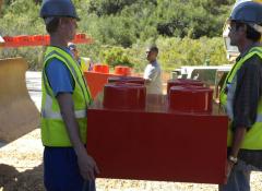 Giant fabricated lego blocks, Large scale Fabrication Cape Town