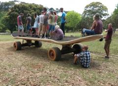 Giant skateboard, Mechanical rig, SFX Cape Town