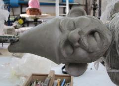 Clay sculpture of IKEA gnome. Fabrication Cape Town