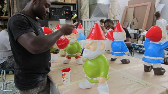 Franklin Tasung, painting the IKEA gnomes Franklin Tasung